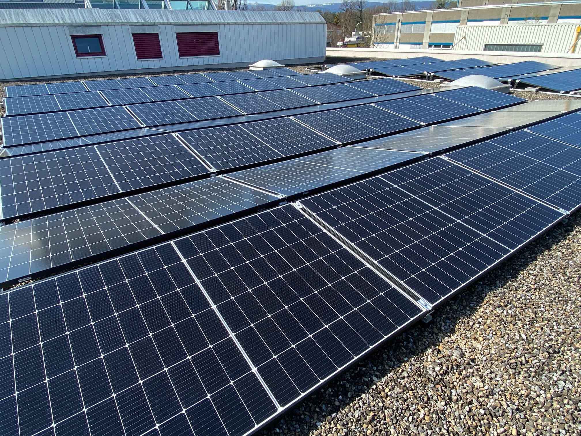 Wir setzen auf Klimaneutralität mit Solarpanels