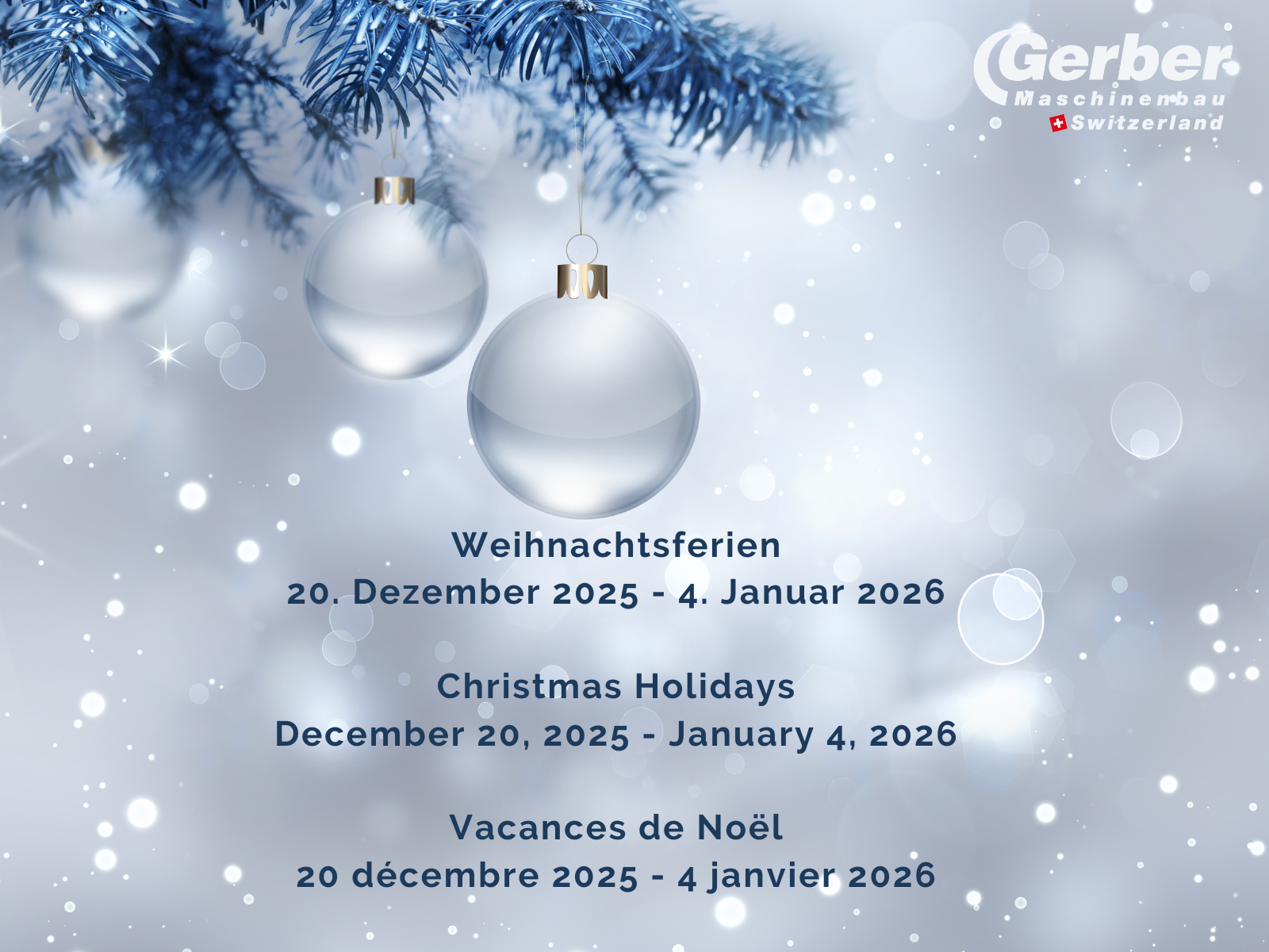 Season Holidays 2025/2026 - Thank you very much for your trust!