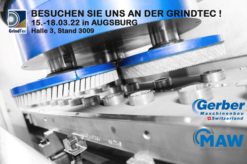 Grindtec- Int. Trade Fair for Grinding Technology - 15.-18.03.22 in Augsburg