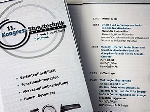 11. Kongress Stanztechnik 8. und 9. April 2019, Dortmund
